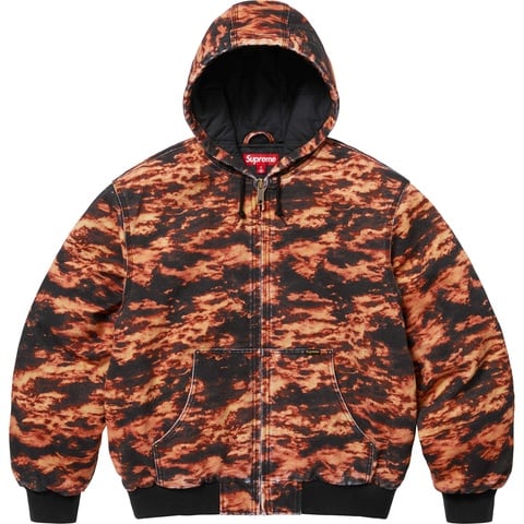 Supreme AOI Embroidered Hooded Work Jacket - Flames