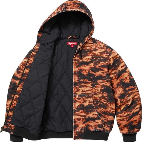 Supreme AOI Embroidered Hooded Work Jacket - Flames