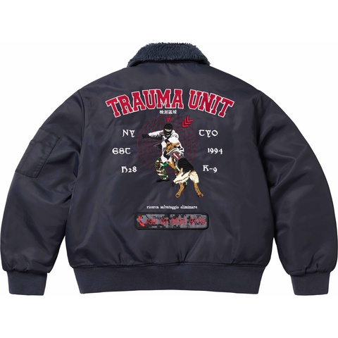 Supreme AOI Nylon Bomber Jacket - Navy