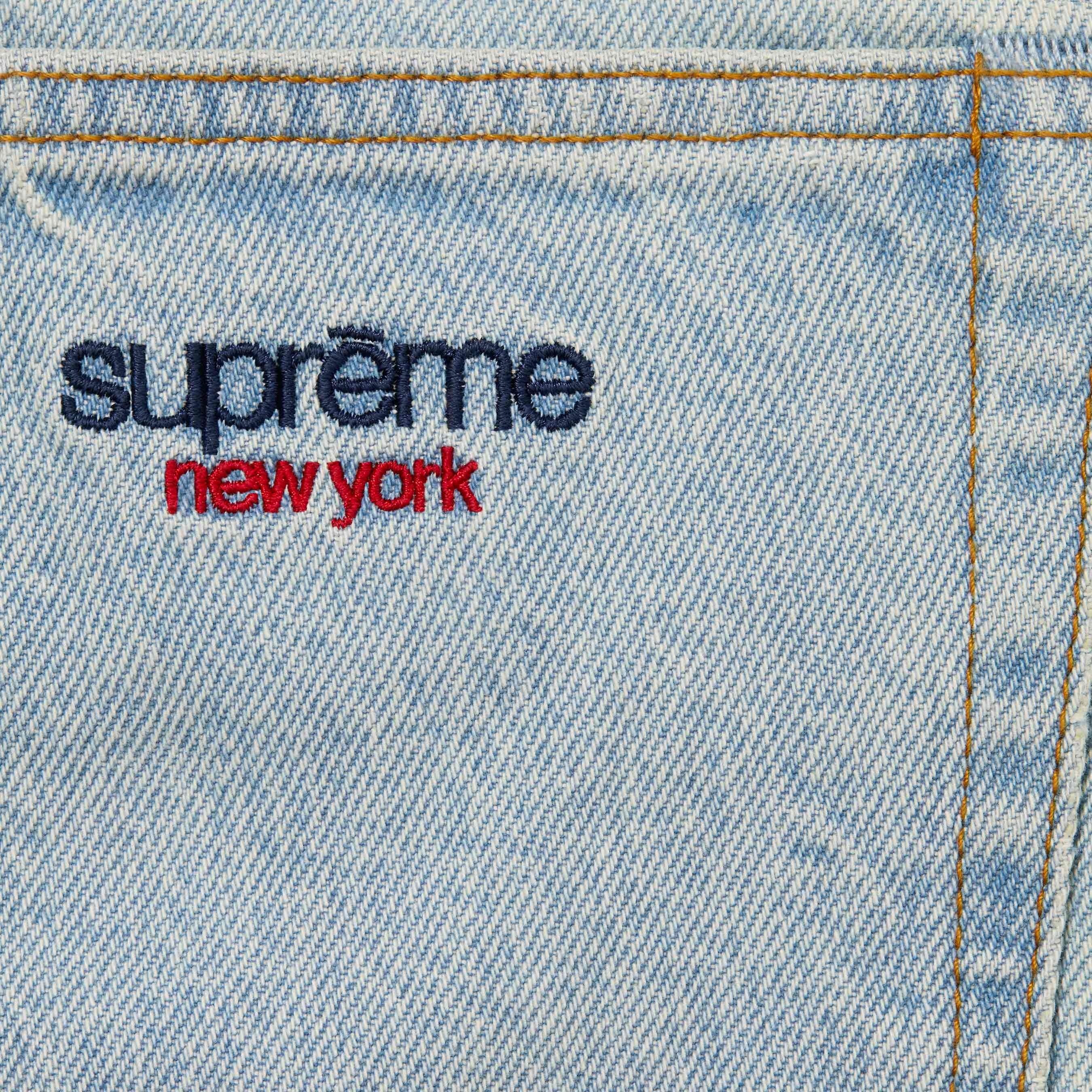 Supreme Baggy Denim Short (SS25) - Light Washed Indigo - $138