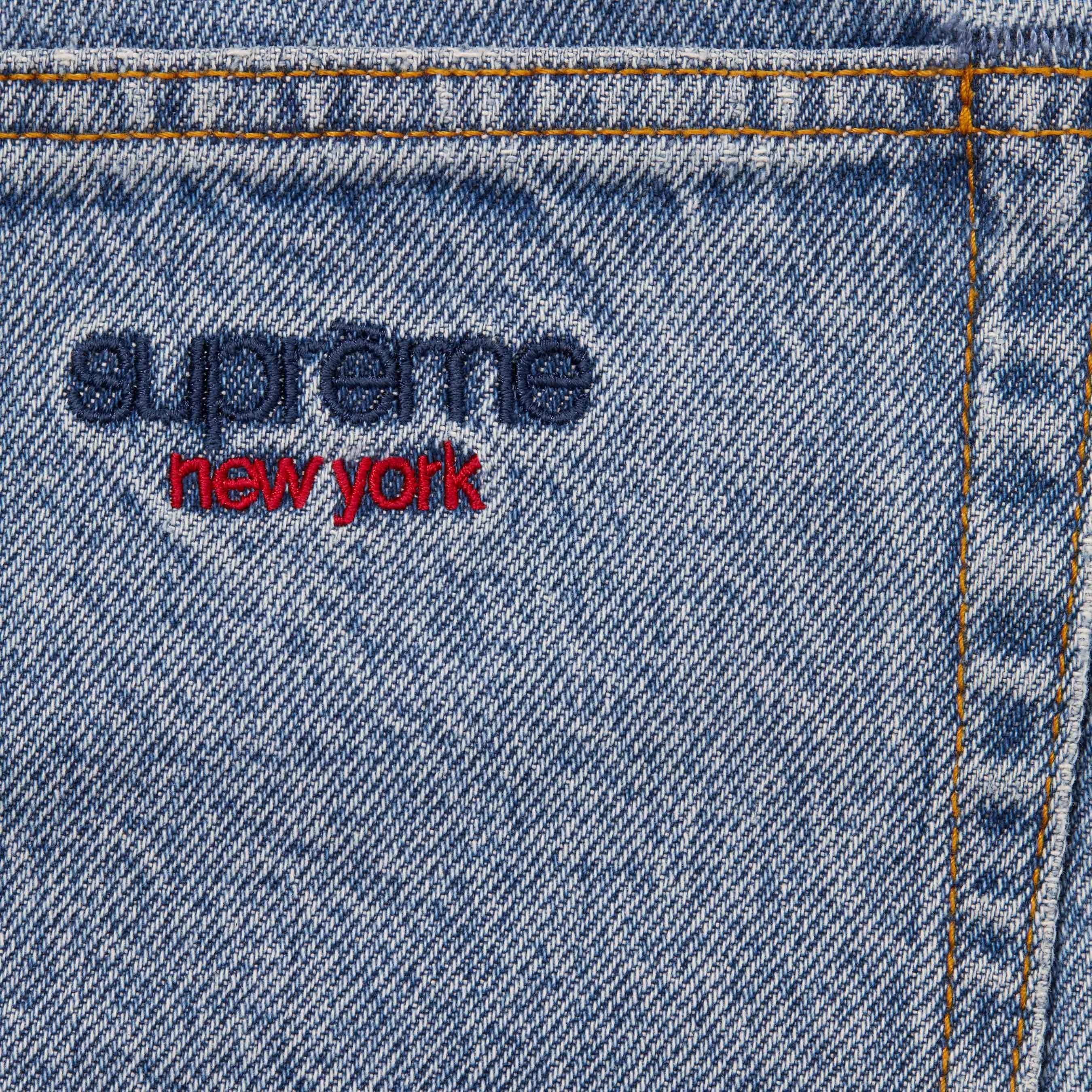 Supreme Baggy Denim Short (SS25) - Washed Indigo - $138
