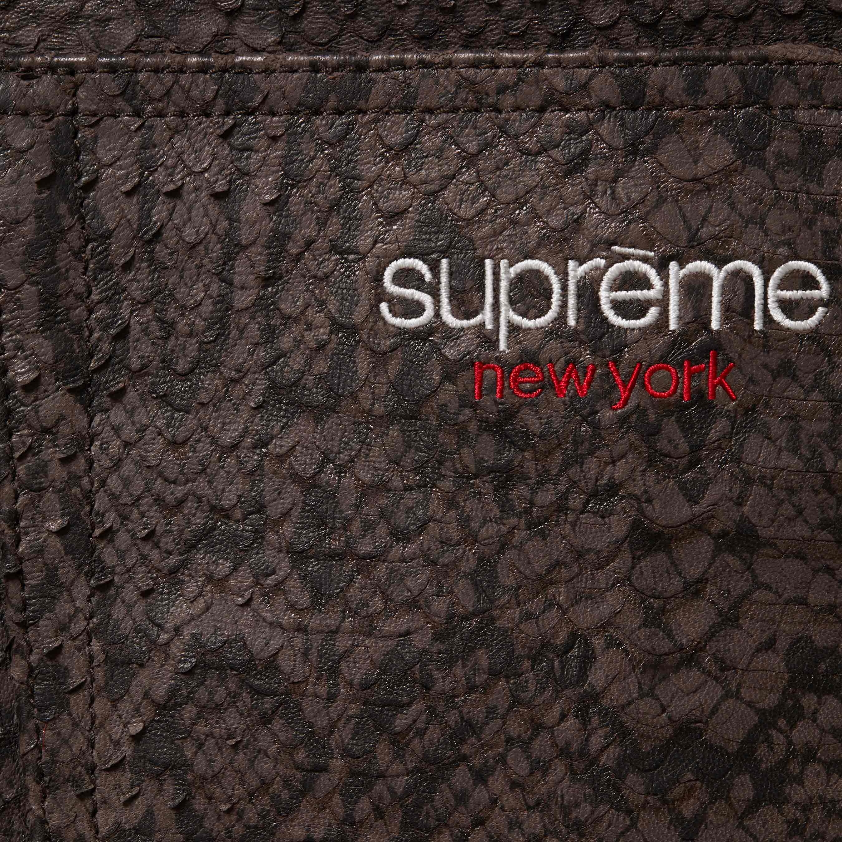 Supreme Baggy Leather Short (SS25) - Snakeskin - $298