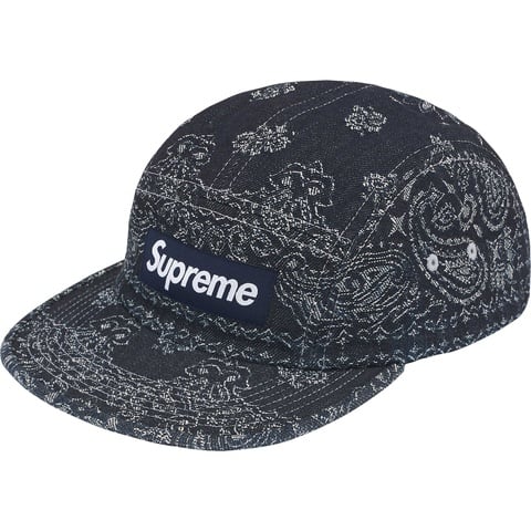 Bandana Jacquard Denim Camp Cap - Supreme