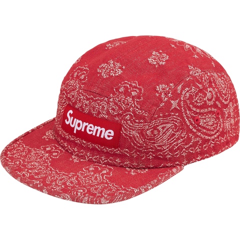 Bandana Jacquard Denim Camp Cap - Supreme