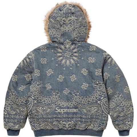 Bandana Jacquard Denim Hooded Work Jacket - Supreme