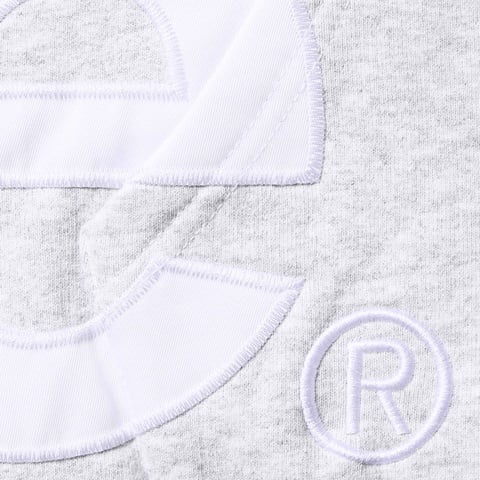 Supreme Big Logo Zip Up Hooded Sweatshirt - Ash Grey
