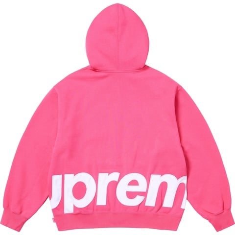 Supreme Big Logo Zip Up Hooded Sweatshirt - Magenta