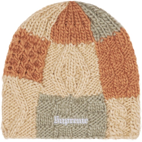 Supreme Block Knit Beanie Tan ビーニー ニット帽 Block Knit Beanie - spring/summer 2025 - Supreme