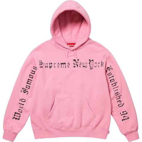 Supreme Contrast Cutout Hooded Sweatshirt - Pink