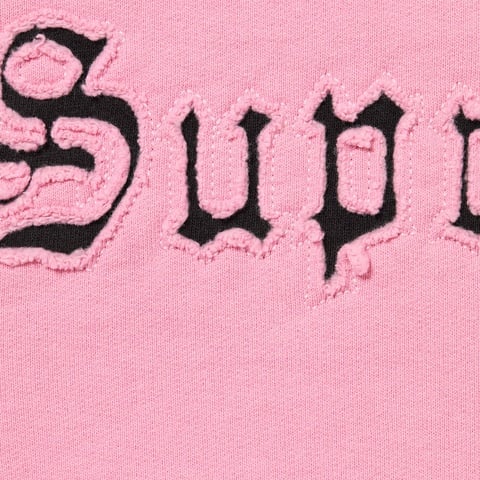 Supreme Contrast Cutout Hooded Sweatshirt - Pink