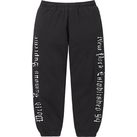 パンツ Supreme Contrast Cutout Sweatpant Black Contrast Cutout Sweatpant - spring/summer 2025 - Supreme