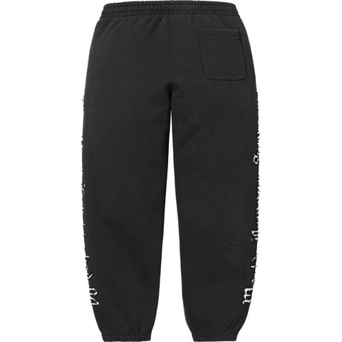 Supreme Contrast Cutout Sweatpant - Black