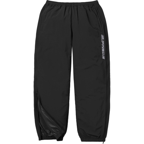 Supreme Contrast Zip Warm Up Pant - Black