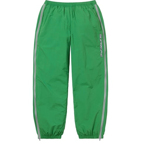 Supreme Warm Up Pant Green シュプリーム L Contrast Zip Warm Up Pant - spring/summer 2025 - Supreme