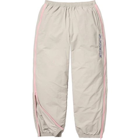Supreme Contrast Zip Warm Up Pant - Tan