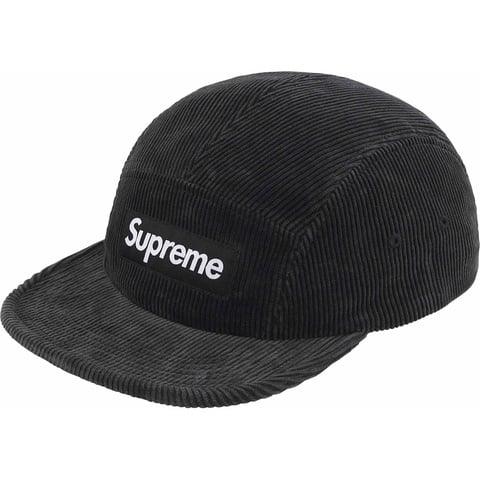 Supreme Corduroy Camp Cap - Black