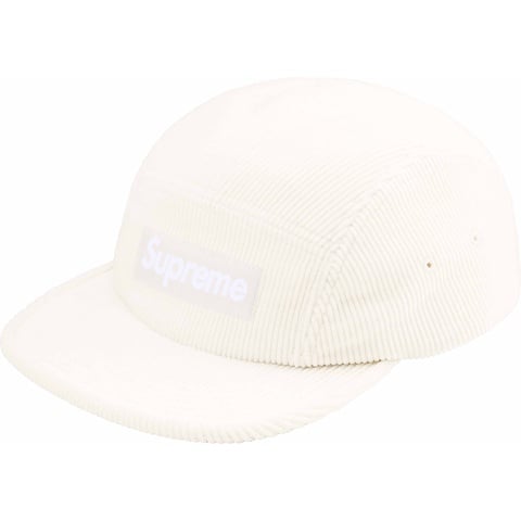 Supreme Corduroy Camp Cap - White