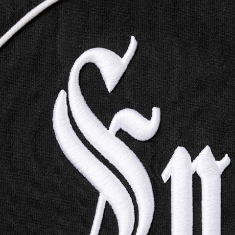 Supreme Curve Piping Hooded Sweatshirt - Black
