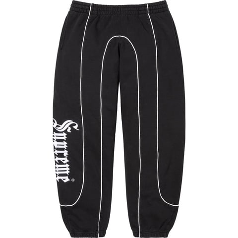 Supreme Curve Piping Sweatpant - Black