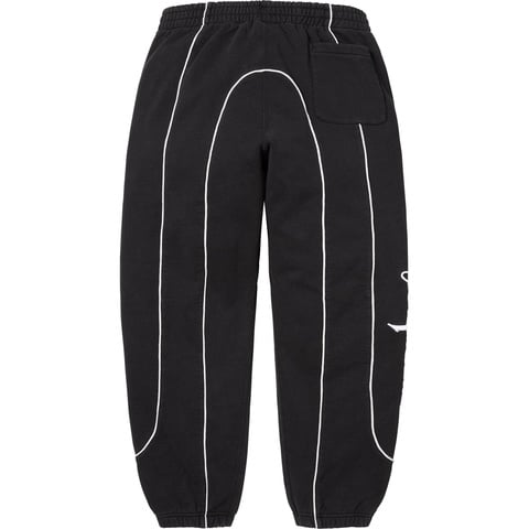 Supreme Curve Piping Sweatpant - Black