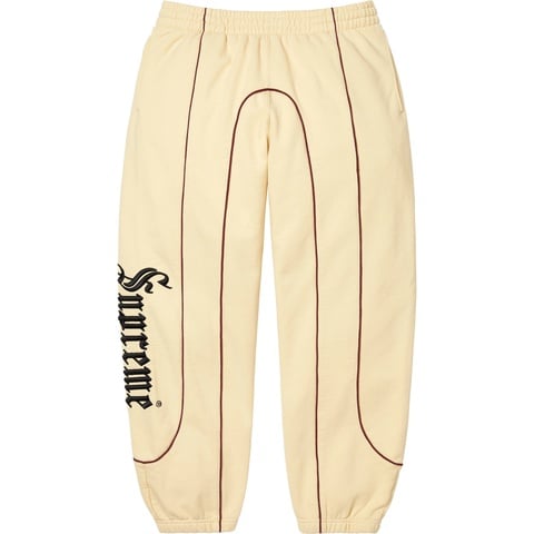 Supreme Curve Piping Sweatpant - Natural