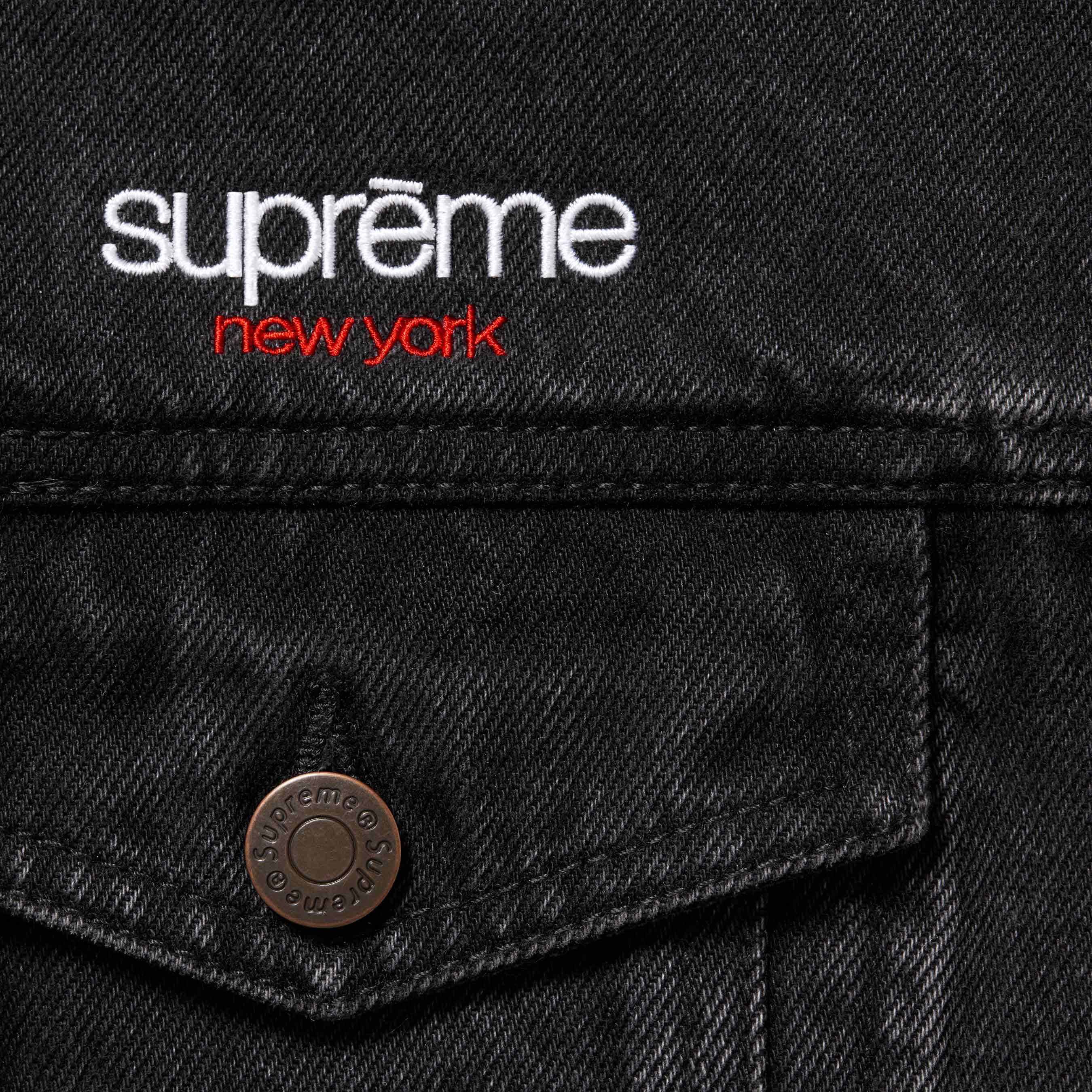 Supreme Denim Trucker Jacket (SS25) - Black - $198