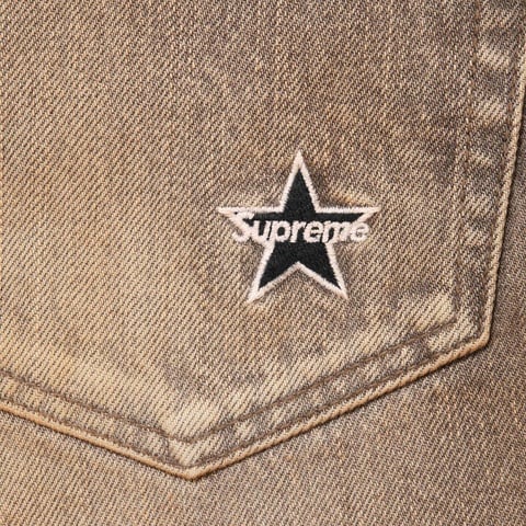 Supreme Distressed Loose Fit Selvedge Jean - Washed Grey