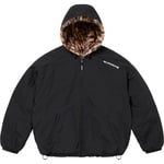 Supreme Faux Fur Reversible Hooded Track Jacket (SS25) - Black
