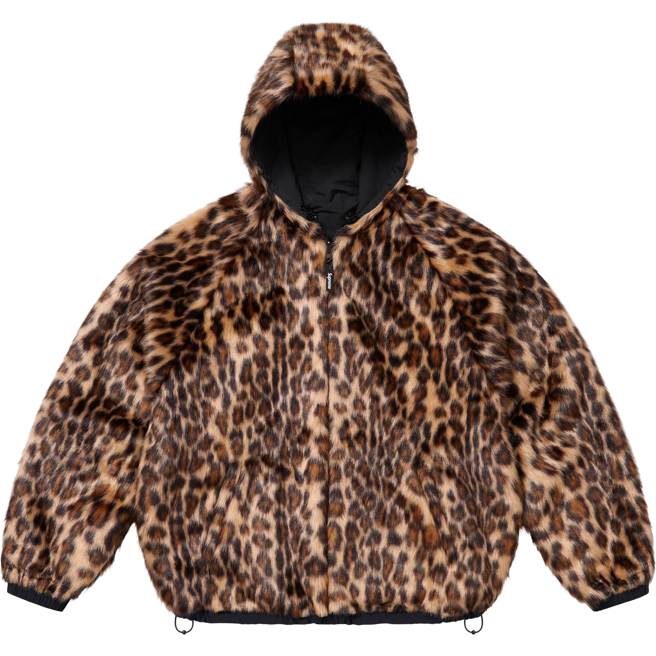 Supreme Faux Fur Reversible Hooded Track Jacket (SS25) - Black - $368