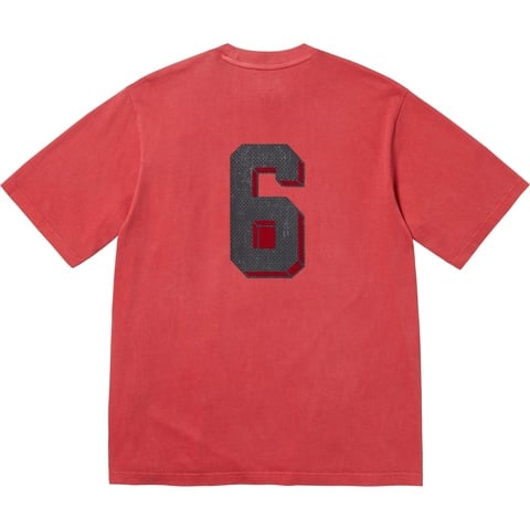Supreme Flocked Washed S/S Top - Red