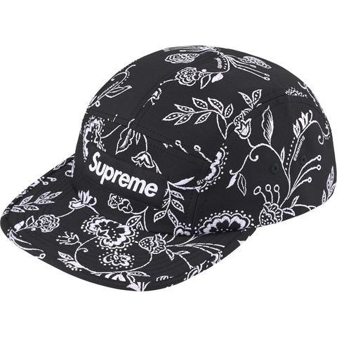 Supreme Floral Jacquard Camp Cap - Black