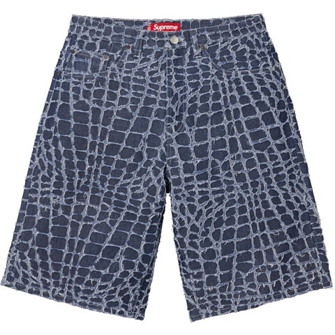 Frayed Croc Baggy Denim Short - spring/summer 2025 - Supreme