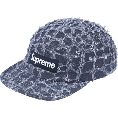 Frayed Croc Denim Camp Cap - SupremeCommunity