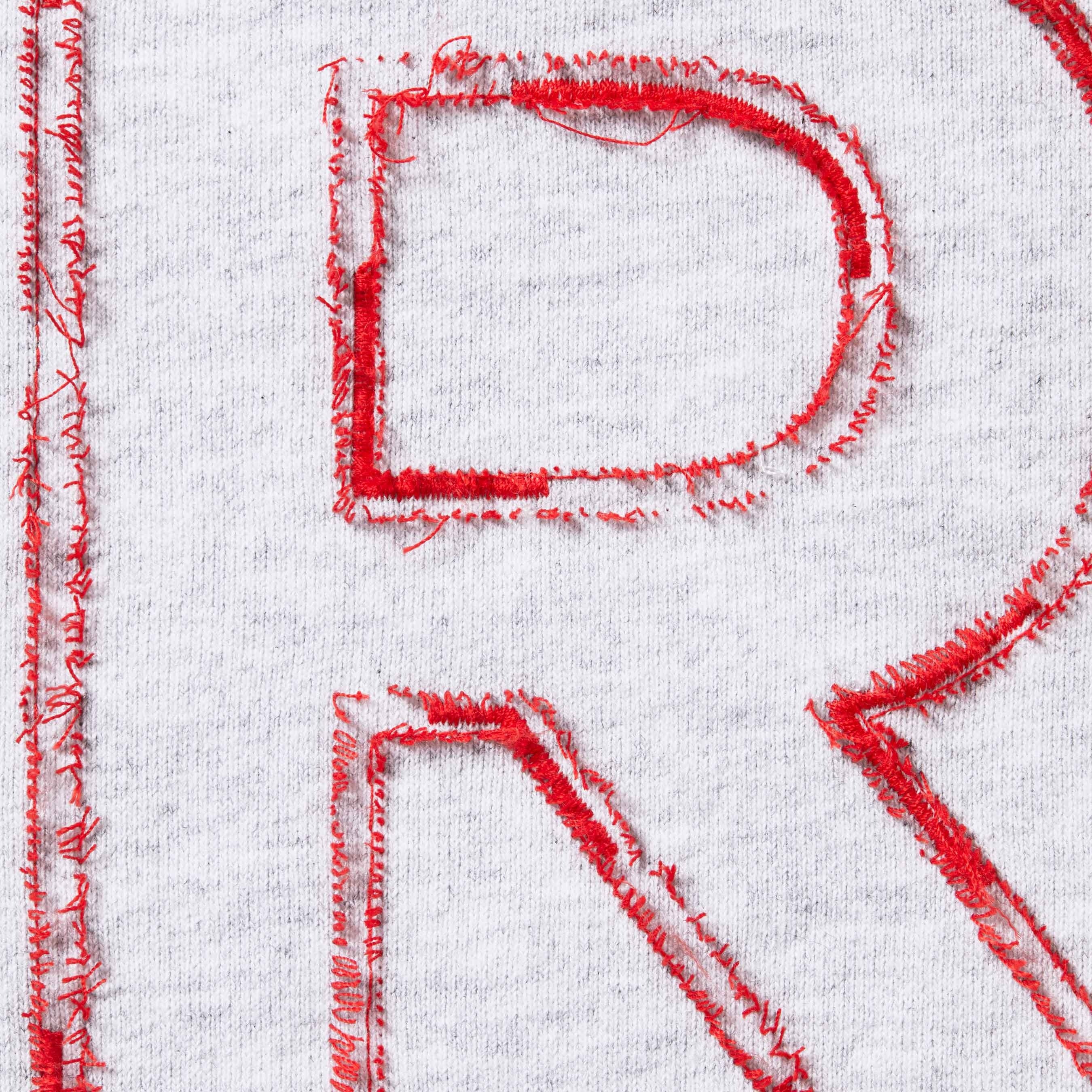 Supreme Frayed Hooded Sweatshirt (SS25) - Ash Grey - $158