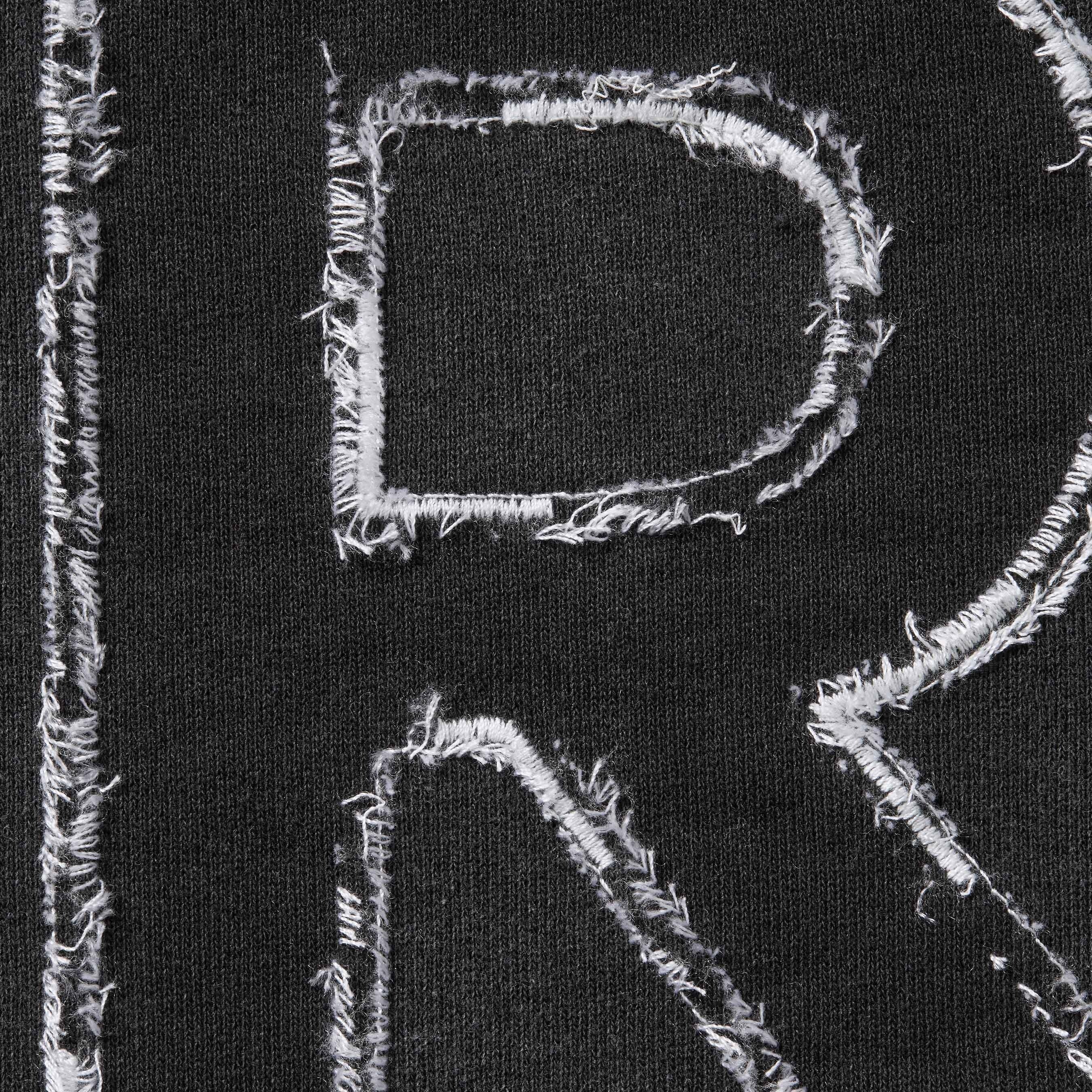 Supreme Frayed Hooded Sweatshirt (SS25) - Black - $158