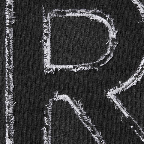 Supreme Frayed Hooded Sweatshirt - Black