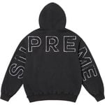 Supreme Frayed Hooded Sweatshirt (SS25) - Black