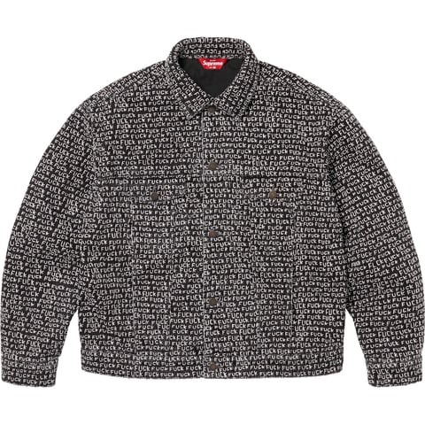 Supreme Fuck Stitch Denim Trucker Jacket - Black