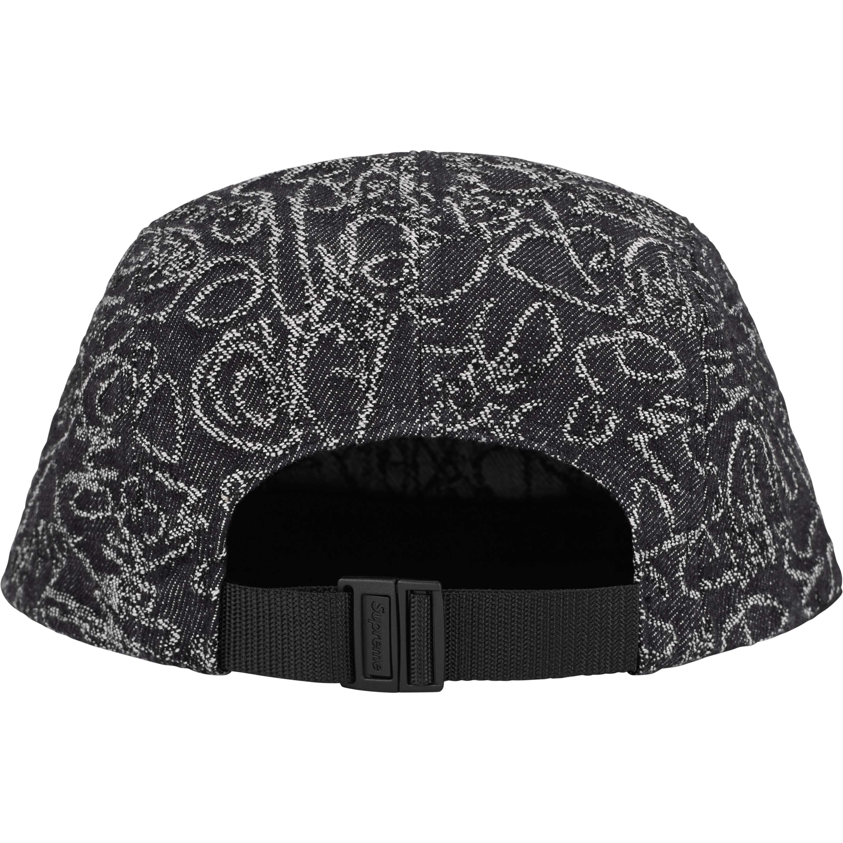 Supreme Handwriting Denim Camp Cap (SS25) - Black - $54