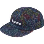 Supreme Handwriting Denim Camp Cap (SS25) - Indigo