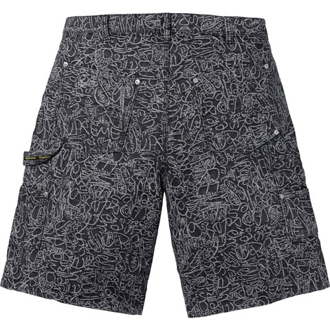 Handwriting Double Knee Denim Short - Supreme