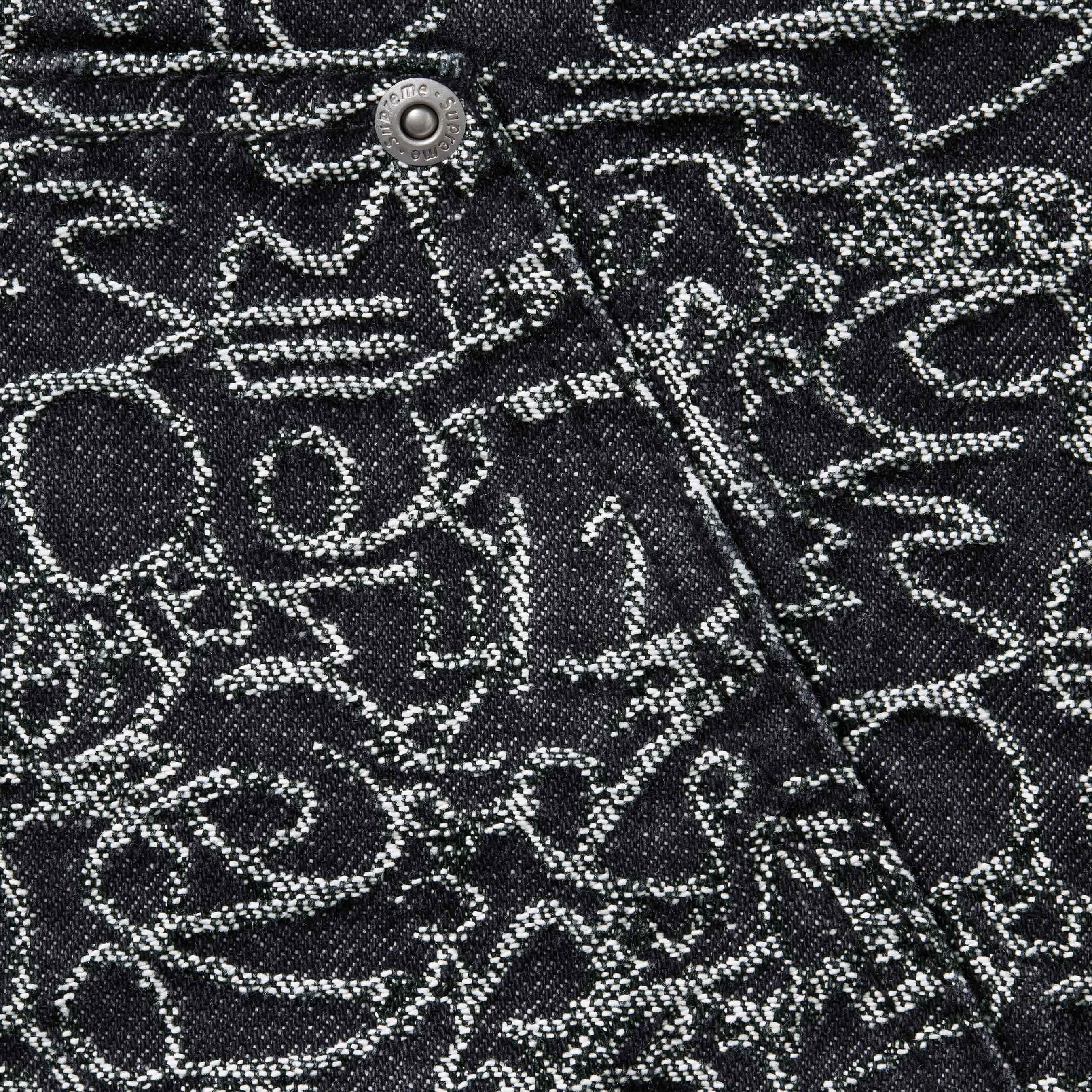 Supreme Handwriting Double Knee Denim Short (SS25) - Black - $168