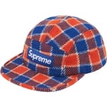 Supreme Harris Tweed Camp Cap (SS25) - Red Plaid