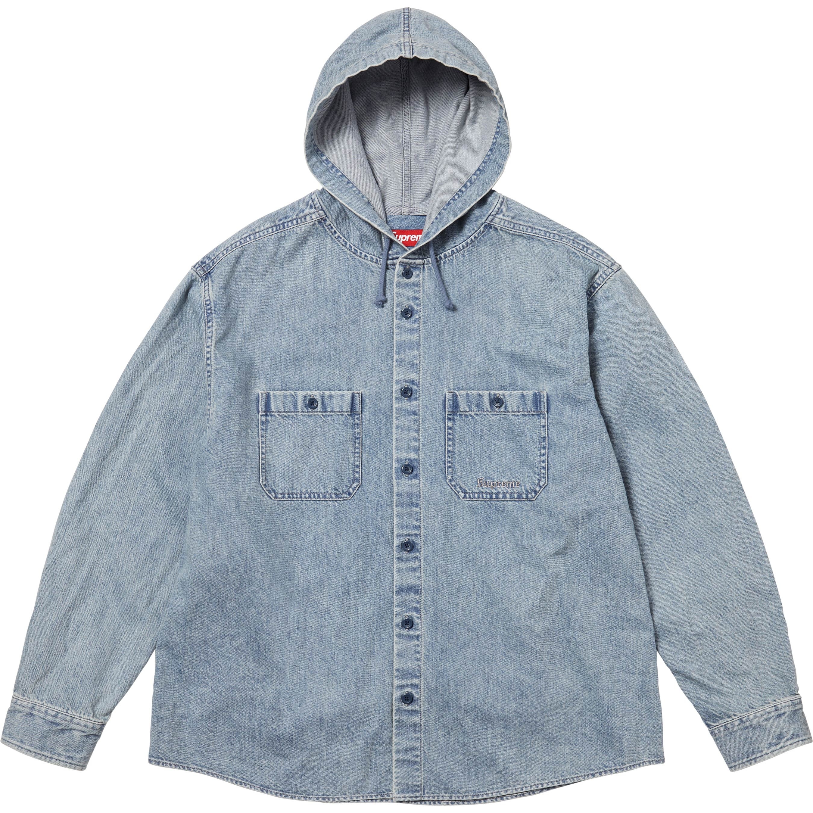 25S Supreme Hooded Denim Shirt ブラック Supreme Hooded Denim Shirt (SS25) - $158