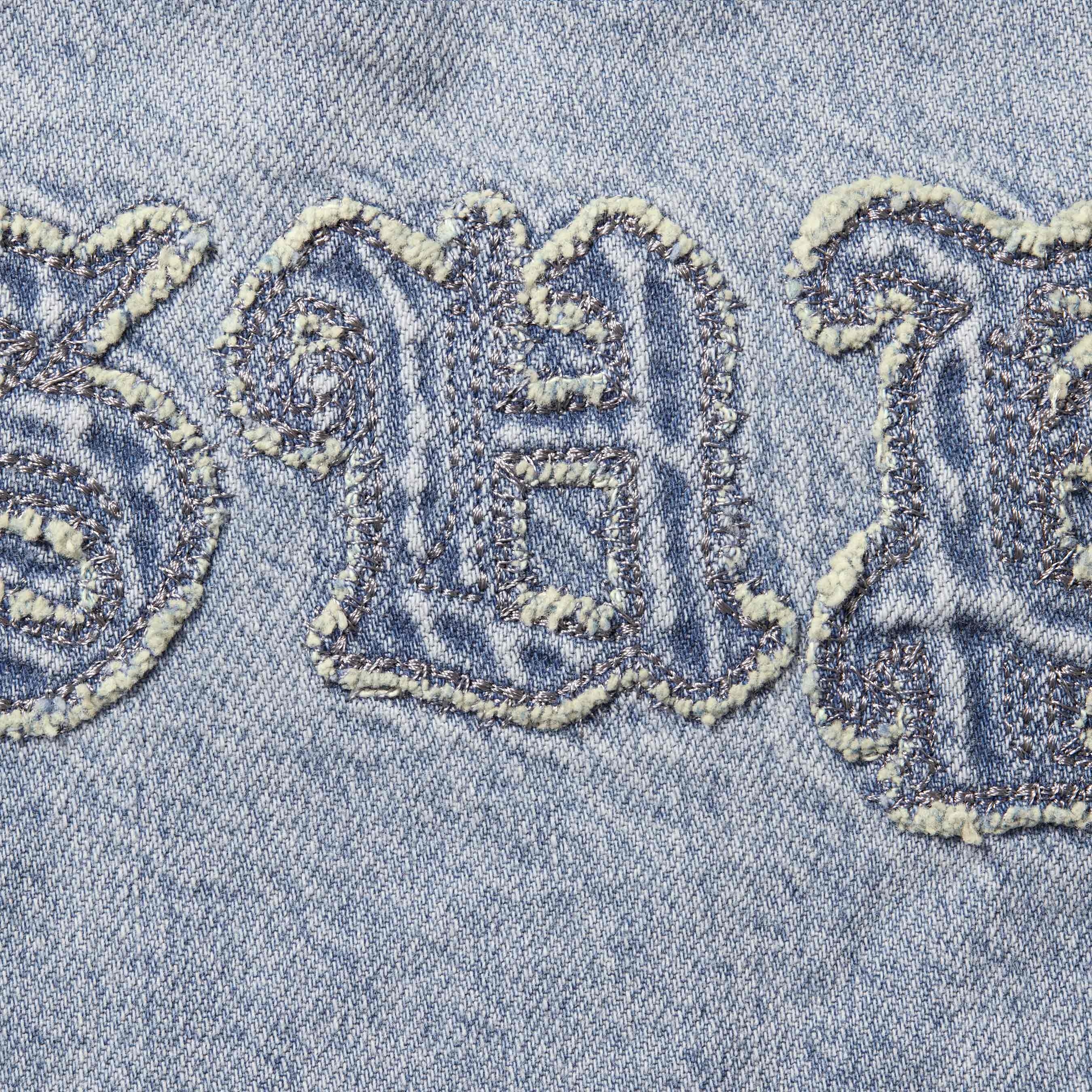 Supreme Hooded Denim Shirt (SS25) - Washed Indigo - $158