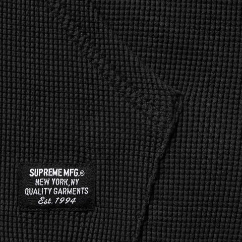 Supreme Hooded Zip Up Thermal - Black