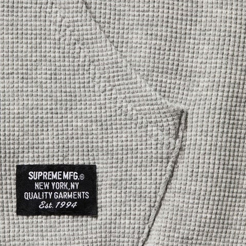 Supreme Hooded Zip Up Thermal - Heather Grey