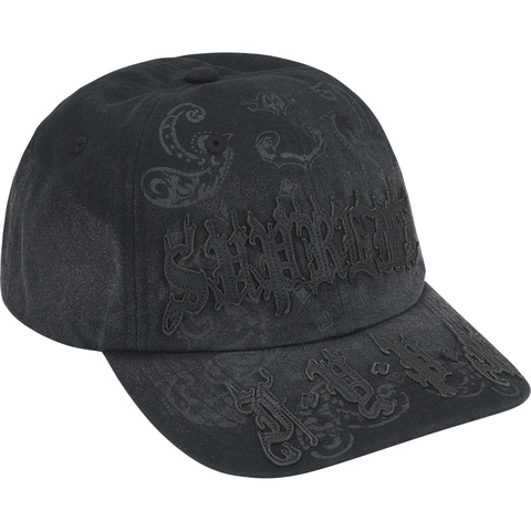 Supreme Leather Appliqué 6-Panel - Black