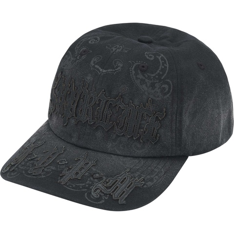 Supreme Leather Appliqué 6-Panel - Black