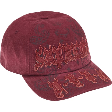 Supreme Leather Appliqué 6-Panel - Maroon